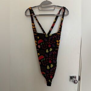 Ookioh x Lisa Says Gah Limiter Edition Fruit Patterned One-Piece Swimsuit Medium